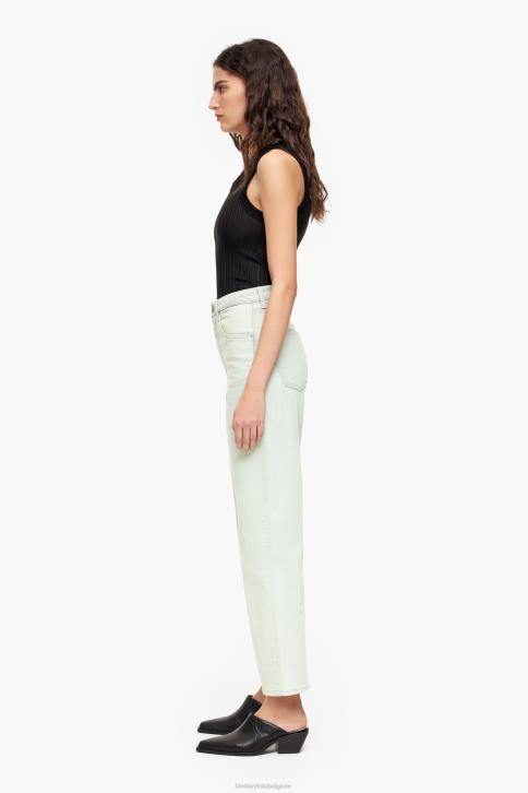 rechte cropped - rechte jeans Bimba Y Lola munt kleding 4HDL449