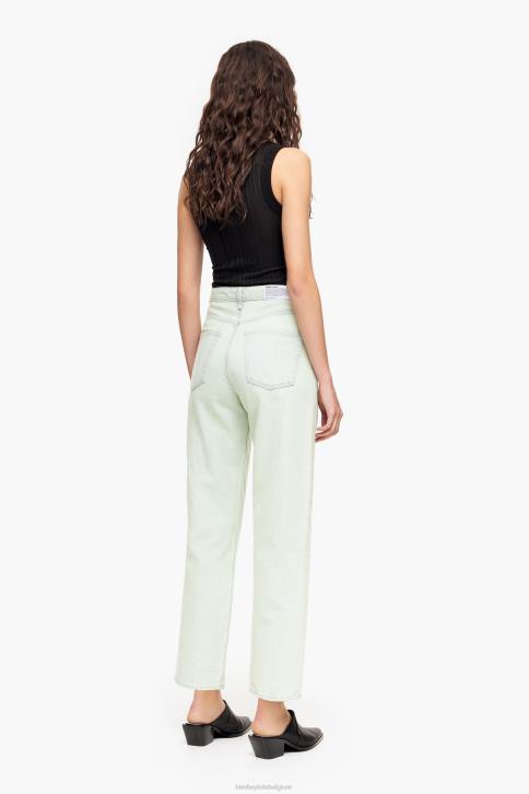 rechte cropped - rechte jeans Bimba Y Lola munt kleding 4HDL449