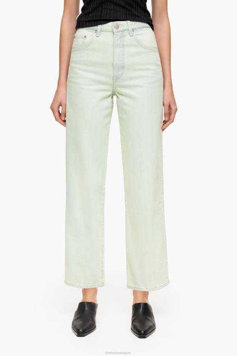 rechte cropped - rechte jeans Bimba Y Lola munt kleding 4HDL449