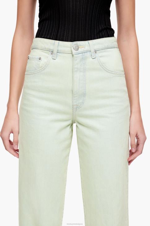 rechte cropped - rechte jeans Bimba Y Lola munt kleding 4HDL449