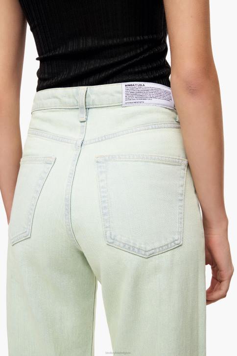 rechte cropped - rechte jeans Bimba Y Lola munt kleding 4HDL449