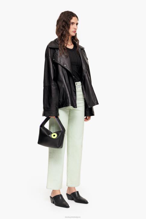 rechte cropped - rechte jeans Bimba Y Lola munt kleding 4HDL536
