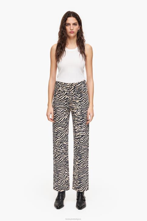 rechte cropped rechte jeans Bimba Y Lola tijger kleding 4HDL427