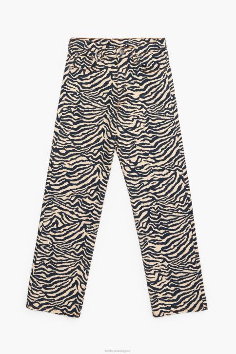rechte cropped - rechte jeans Bimba Y Lola tijger kleding 4HDL530