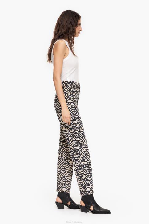 rechte cropped - rechte jeans Bimba Y Lola tijger kleding 4HDL530