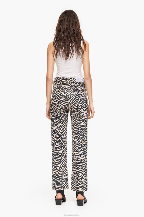 rechte cropped - rechte jeans Bimba Y Lola tijger kleding 4HDL530