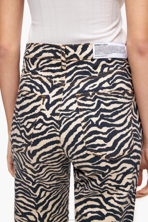 rechte cropped - rechte jeans Bimba Y Lola tijger kleding 4HDL530