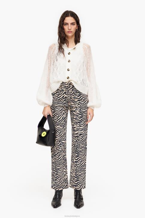 rechte cropped - rechte jeans Bimba Y Lola tijger kleding 4HDL530