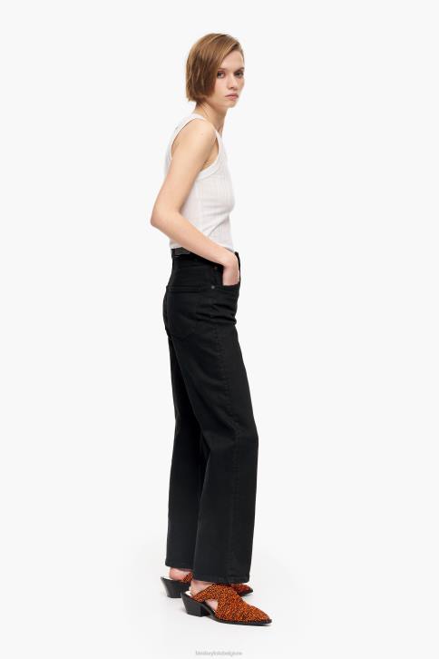 rechte cropped - rechte jeans Bimba Y Lola zwart kleding 4HDL450