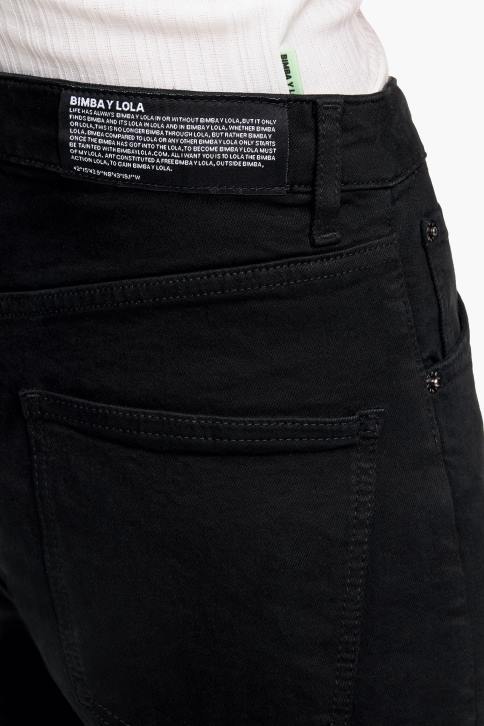rechte cropped - rechte jeans Bimba Y Lola zwart kleding 4HDL450