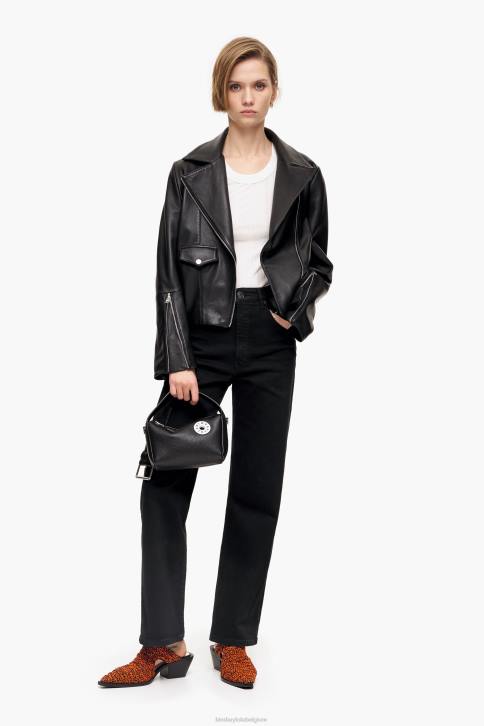 rechte cropped - rechte jeans Bimba Y Lola zwart kleding 4HDL450