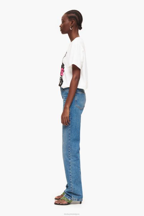 rechte volledige lengte - rechte jeans Bimba Y Lola blauw kleding 4HDL448