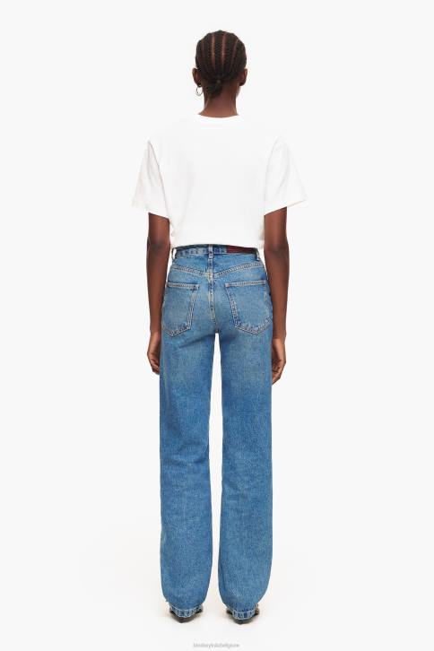 rechte volledige lengte - rechte jeans Bimba Y Lola blauw kleding 4HDL448