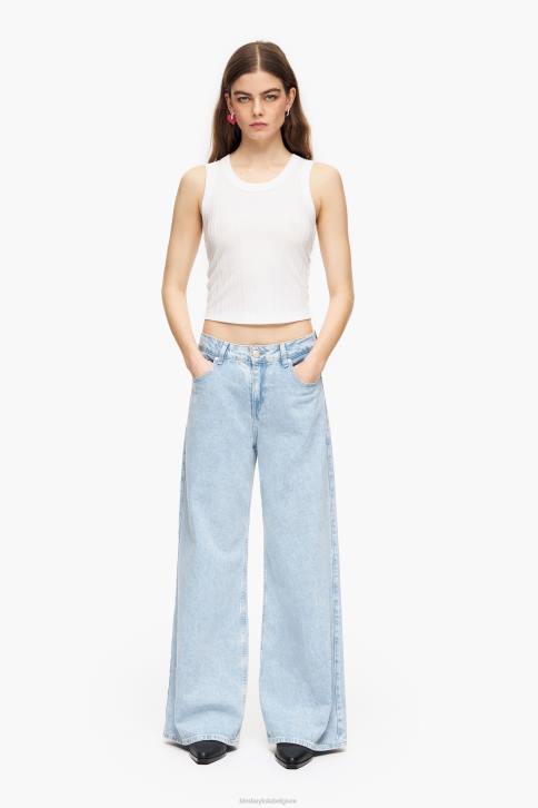 wijde pijpen - jeans met wijde pijpen Bimba Y Lola blauw kleding 4HDL432