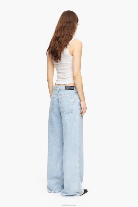 wijde pijpen - jeans met wijde pijpen Bimba Y Lola blauw kleding 4HDL432