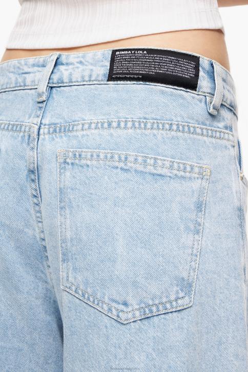 wijde pijpen - jeans met wijde pijpen Bimba Y Lola blauw kleding 4HDL432