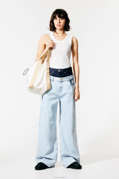 wijde pijpen - jeans met wijde pijpen Bimba Y Lola blauw kleding 4HDL504