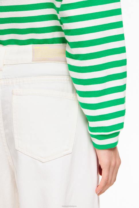 wijde pijpen - jeans met wijde pijpen Bimba Y Lola wit kleding 4HDL505