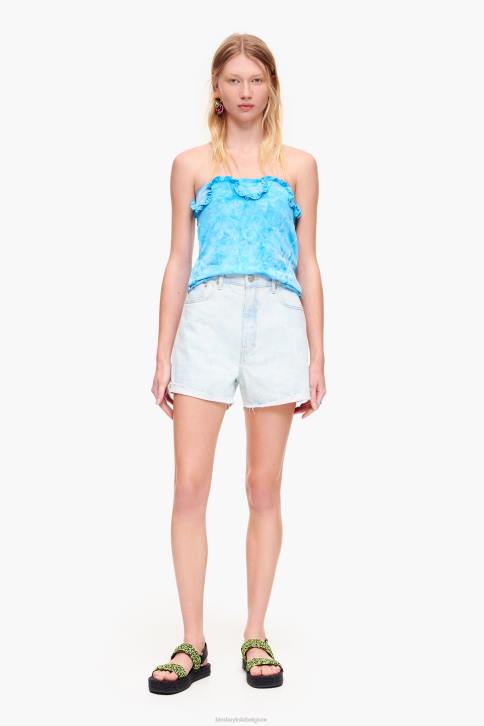 lichte camouflage bermuda met pandaprint Bimba Y Lola blauw kleding 4HDL422