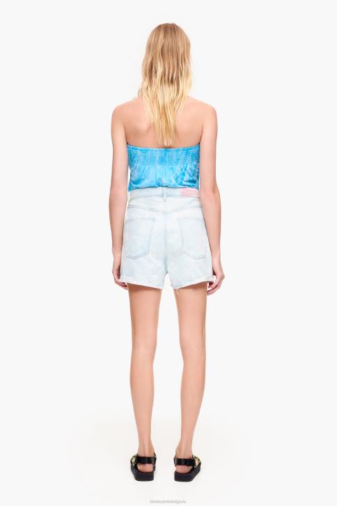 lichte camouflage bermuda met pandaprint Bimba Y Lola blauw kleding 4HDL422