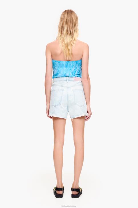 lichte camouflage bermuda met pandaprint Bimba Y Lola blauw kleding 4HDL424