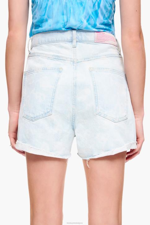 lichte camouflage bermuda met pandaprint Bimba Y Lola blauw kleding 4HDL424