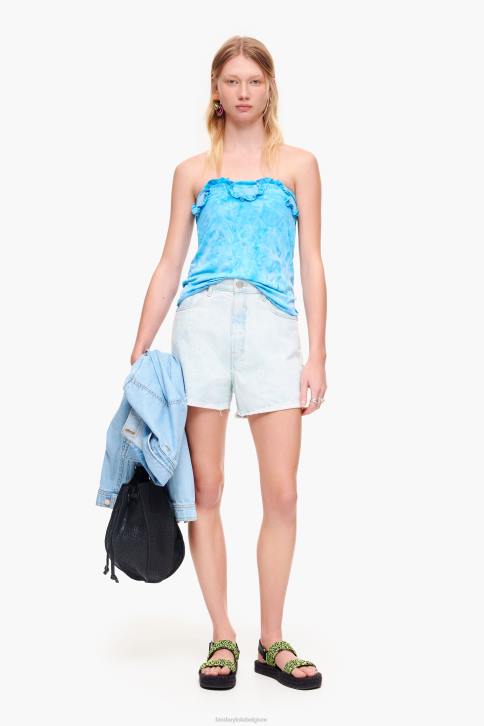 lichte camouflage bermuda met pandaprint Bimba Y Lola blauw kleding 4HDL424