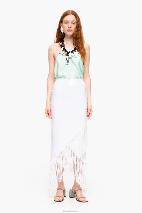 midi-rok met pailletten Bimba Y Lola wit kleding 4HDL462
