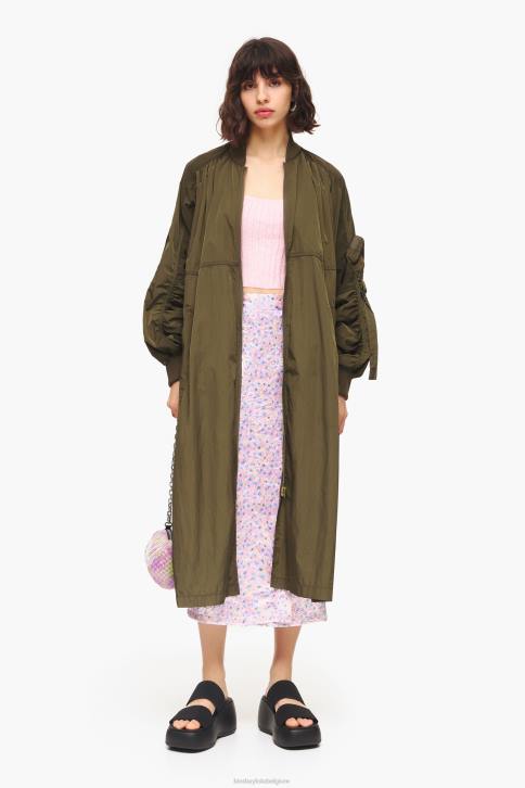 midi-wikkelrok met mini-print Bimba Y Lola roze kleding 4HDL464