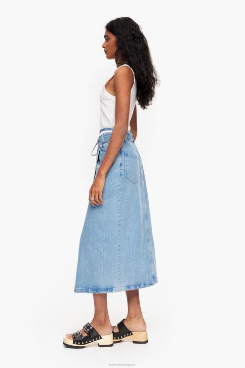 midi-wikkelrok van denim Bimba Y Lola blauw kleding 4HDL456