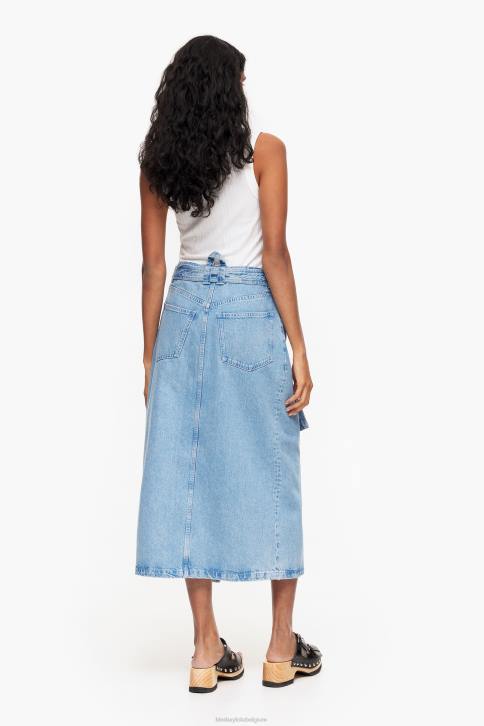midi-wikkelrok van denim Bimba Y Lola blauw kleding 4HDL456