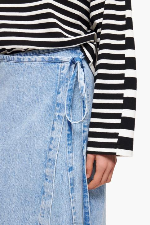 midi-wikkelrok van denim Bimba Y Lola blauw kleding 4HDL465