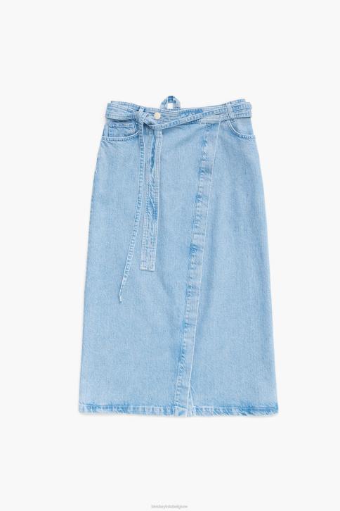 midi-wikkelrok van denim Bimba Y Lola blauw kleding 4HDL527