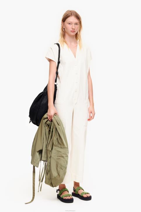 denim lange jumpsuit Bimba Y Lola ivoor kleding 4HDL194