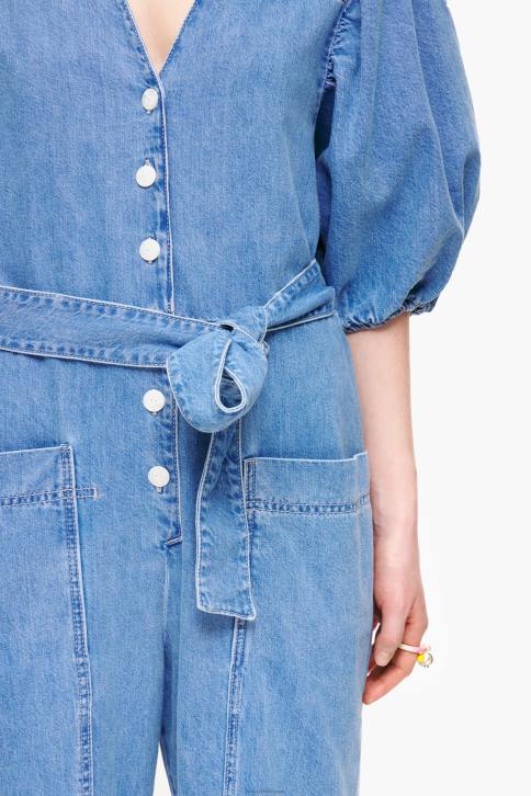 jumpsuit van licht spijkerstof Bimba Y Lola blauw kleding 4HDL179