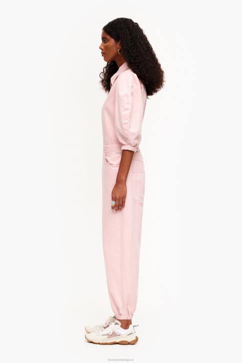 jumpsuit van licht spijkerstof Bimba Y Lola roze kleding 4HDL195