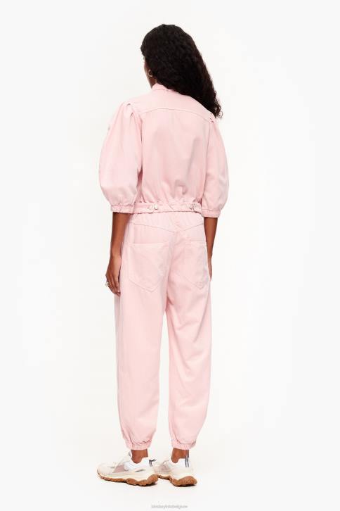 jumpsuit van licht spijkerstof Bimba Y Lola roze kleding 4HDL195