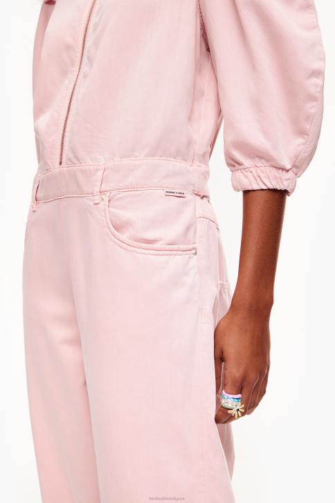 jumpsuit van licht spijkerstof Bimba Y Lola roze kleding 4HDL195