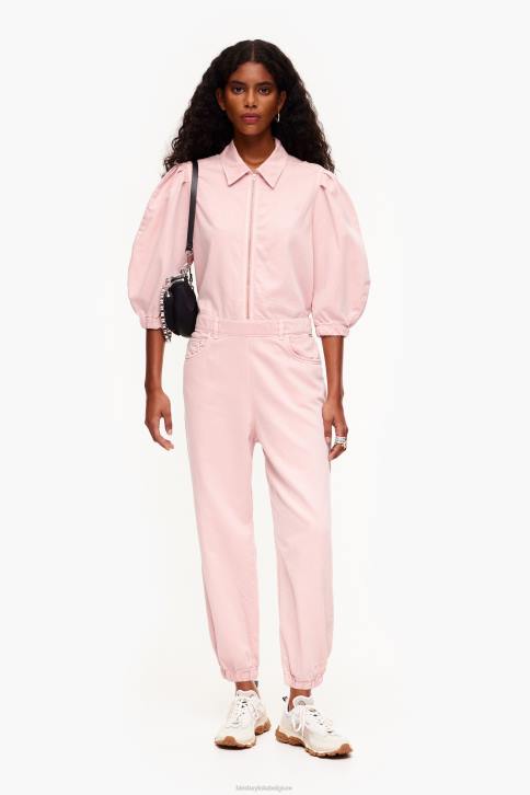 jumpsuit van licht spijkerstof Bimba Y Lola roze kleding 4HDL195