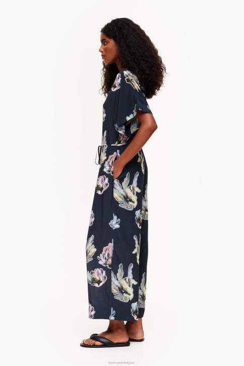 lange jumpsuit met koraalprint Bimba Y Lola grijs kleding 4HDL186