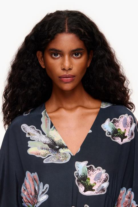 lange jumpsuit met koraalprint Bimba Y Lola grijs kleding 4HDL186