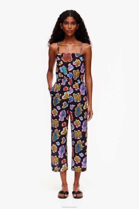 lange vis zee vloeistof jumpsuit Bimba Y Lola zwart kleding 4HDL177