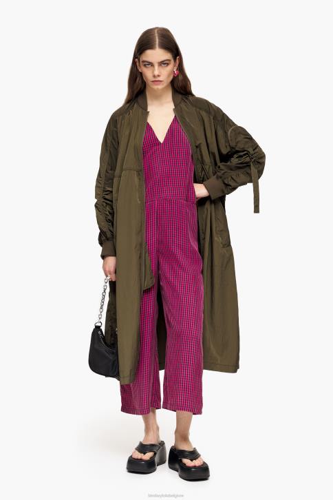 vloeiende jumpsuit met gingham-ruit Bimba Y Lola fuchsia kleding 4HDL242
