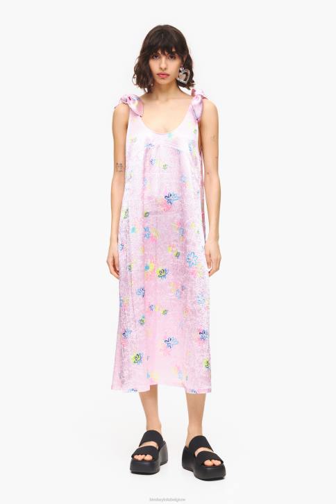 A-lijn midi-jurk met bloemenprint Bimba Y Lola roze kleding 4HDL214