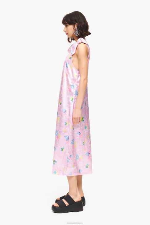 A-lijn midi-jurk met bloemenprint Bimba Y Lola roze kleding 4HDL214