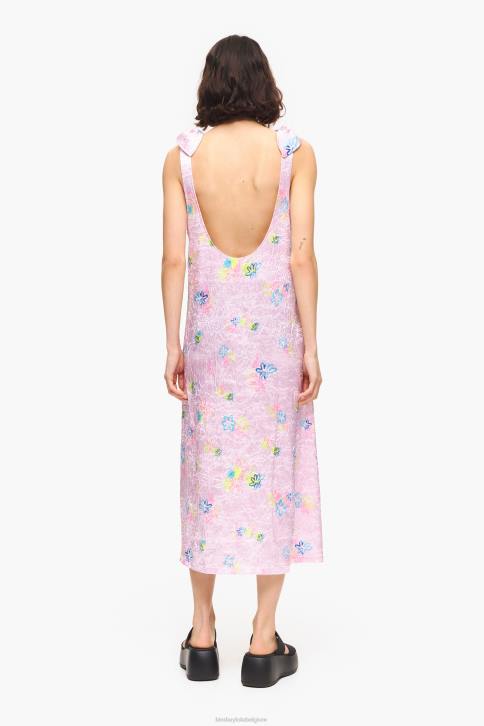 A-lijn midi-jurk met bloemenprint Bimba Y Lola roze kleding 4HDL214