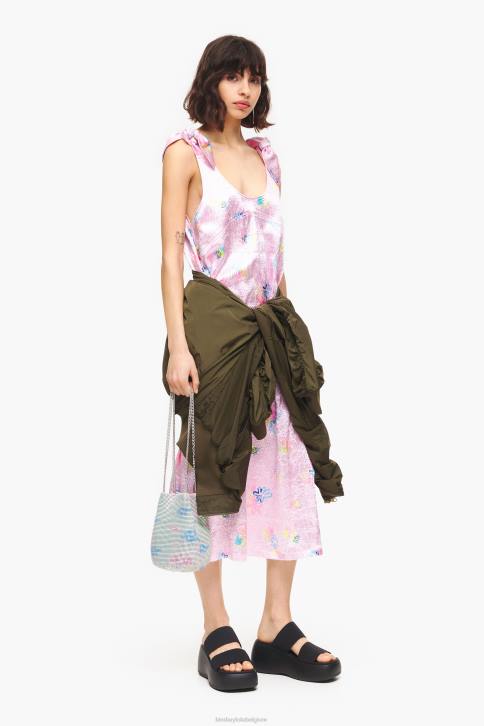 A-lijn midi-jurk met bloemenprint Bimba Y Lola roze kleding 4HDL214