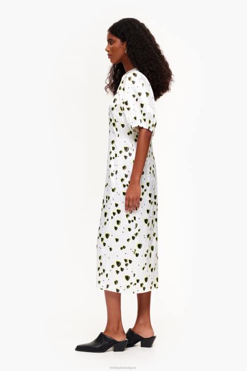 Vloeiende midi-jurk met kleine print Bimba Y Lola harten kleding 4HDL203