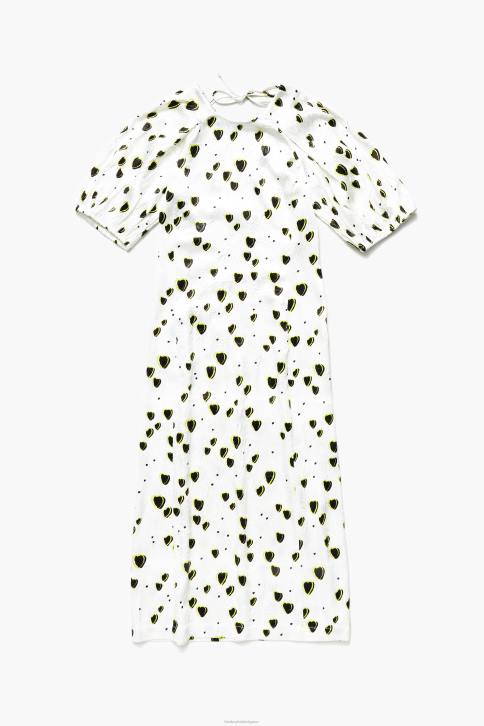Vloeiende midi-jurk met kleine print Bimba Y Lola harten kleding 4HDL203