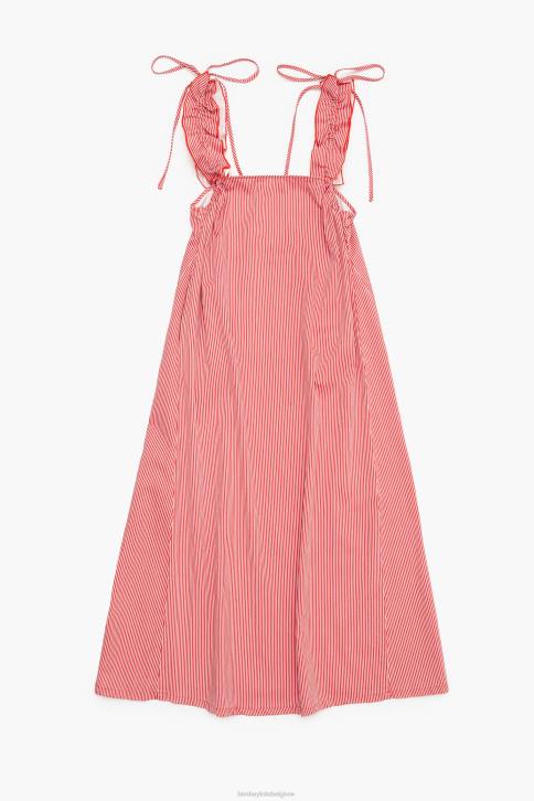 denim a-lijn jurk Bimba Y Lola rood kleding 4HDL543